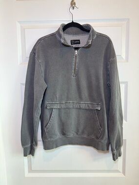 Original Use Men's Gray Half-Zip Pullover Sweater